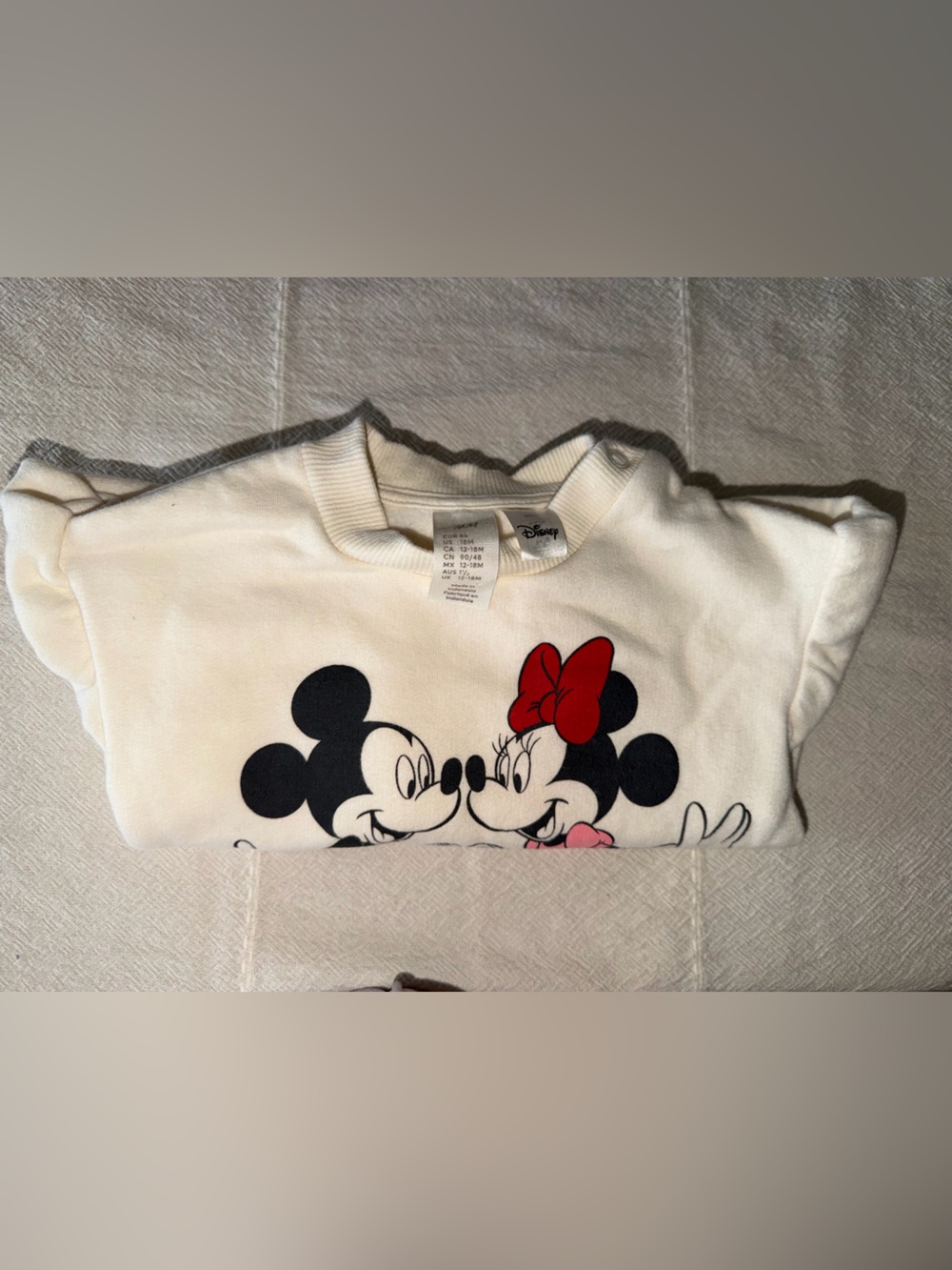 Disney White Kids Sweatshirt Mickey & Minnie Graphic